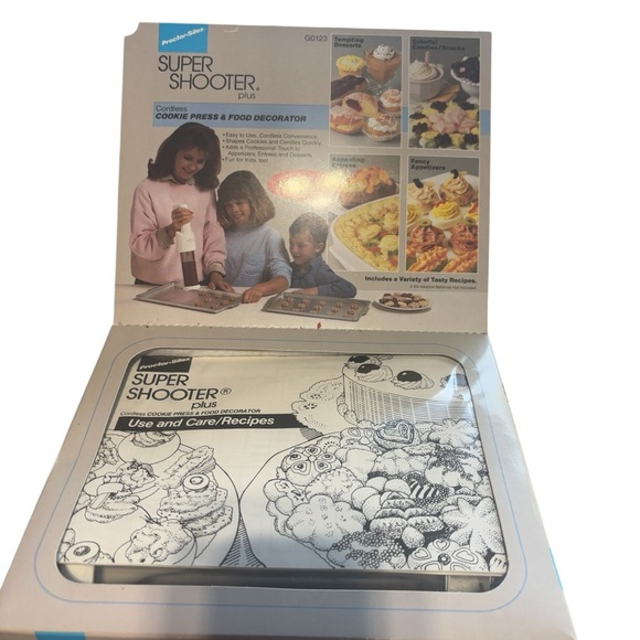 SUPER SHOOTER PLUS Cordless Cookie Press Decorator Proctor Silex Complete - Picture 4 of 10
